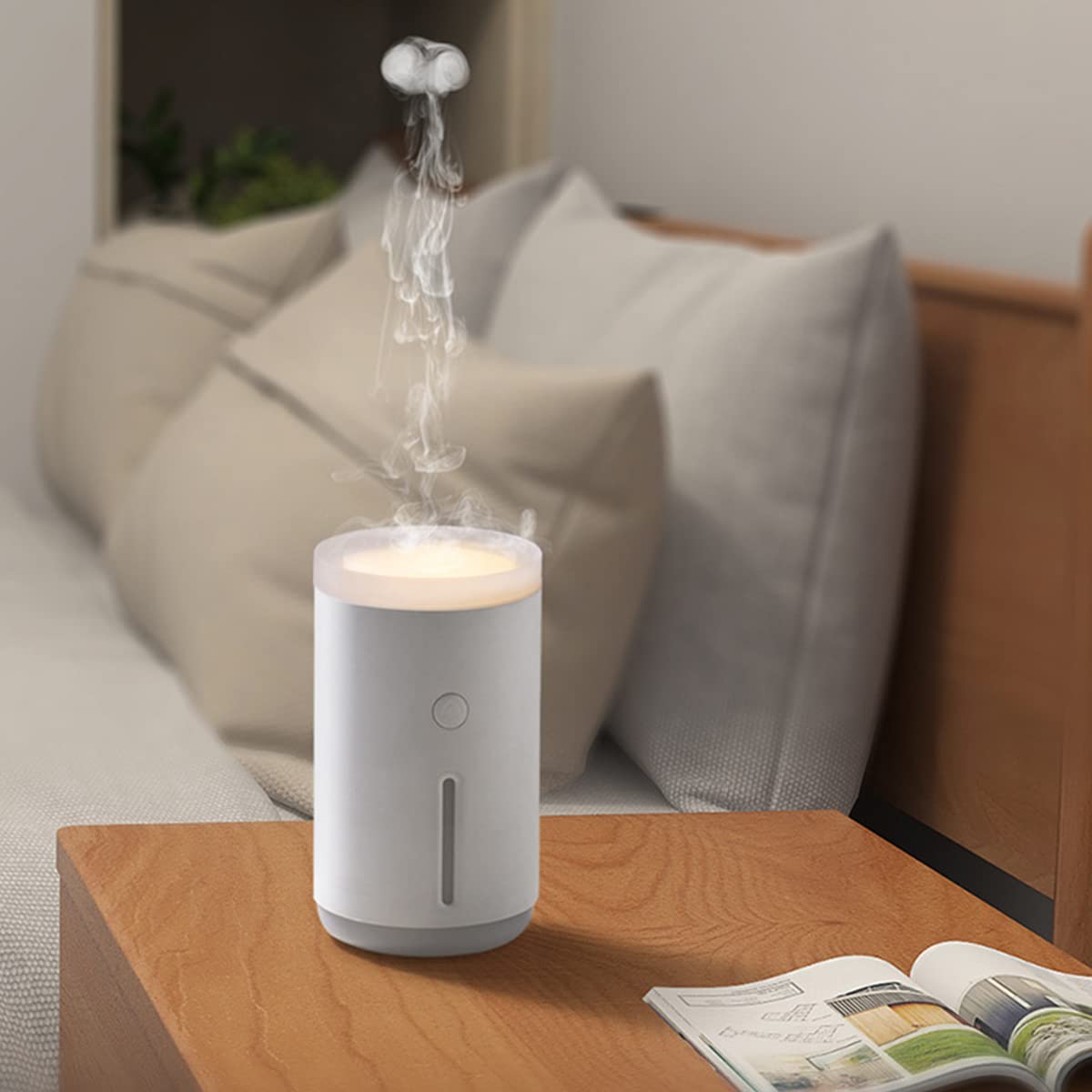 HANNEA Humidifier for Room Moisture 360ML Air Humidifier for Bedroom 30dB Ultrasonic Cool Mist Car Humidifier with Warm & White Light Desktop Humidifier Auto Shut-Off with 2 Modes and Jellyfish Spray HANNEA Humidifier for Room Moisture 360ML Air Humidifier for Bedroom 30dB Ultrasonic Cool Mist Car Humidifier with Warm & White Light Desktop Humidifier Auto Shut-Off with 2 Modes and Jellyfish Spray